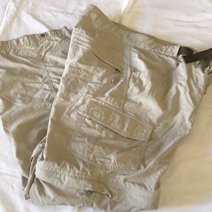 Columbia convertible zip off shorts pants